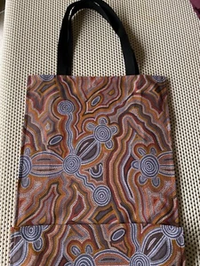 Tote bag aboriginal Jijaka design, cotton, fully lined. Australian made. New - Picture 1 of 6