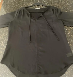 Target 14 Top Black Lightweight W Beaded Feature On Sleeve Hem - Picture 1 of 12