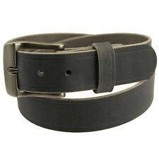 Men's Buffalo Leather Belt 1 1/4" Wide_Made in the USA, Vintage Gray 