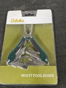 Cabela's Multi-Tool,Green Pliers,Scissors,Screwdriver,Opener,Knife, New-Sealed - Picture 1 of 7