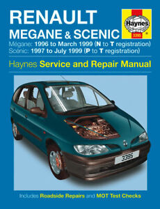 For Renault - Megane & Scenic Petrol Diesel 1996-1999 Service Manual 3395 Haynes