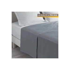 Drap plat uni - 180 x 290 cm - 100% coton - 57 fils - Picture 1 of 4