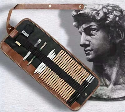 Conjunto de lápis de desenho esboço suprimentos de arte kit de esboço de artista para iniciantes - Imagem 1 de 4