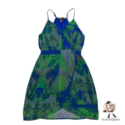 Mini Vestido Charlie Jade Para Mujer S Pequeño Multi Estampado Correa de Espagueti Imitación Envoltura Foto 1 de 4