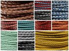 Premium Genuine Round Bolo Braided Leather Cord Rope String Lace 3MM 1/8" 