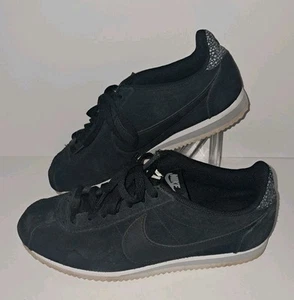 Nike Classic Cortez Premium Women's Sneakers Shoe Size 9 Black Suede AR696-002 - Picture 1 of 12