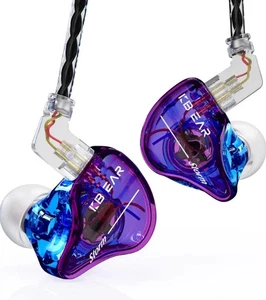 KBEAR Storm Professional in Ear Purple Monitor Earphones for Singers- Open Box - Picture 1 of 5