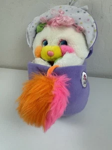 Vintage 80’s Baby Bibsy Popples Plush With Bonnet, No Shoes, Bib & Bottle READ - Picture 1 of 11