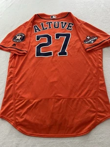 Jose Altuve #27 Astros AUTHENTIC MAJESTIC 2017 W.S. CHAMPIONS On Field Jersey 52 - Picture 1 of 9
