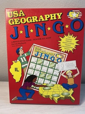 JINGO USA GEOGRAPHY  BINGO-style Game classroom EDUCATION complete - Image 1 of 2