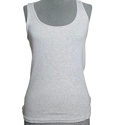 Light Gray Cotton Tank Top Size Large  - Image 1 of 3