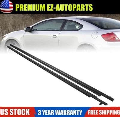2x Door Window Moulding Weatherstrip Seal Belt For 2005-2010 Scion TC Left Righ Foto 1 de 4