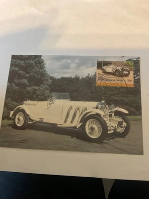 1928 Mercedes Benz SSK  on Bequia Auto 100 Maxi Card - Image 1 of 2