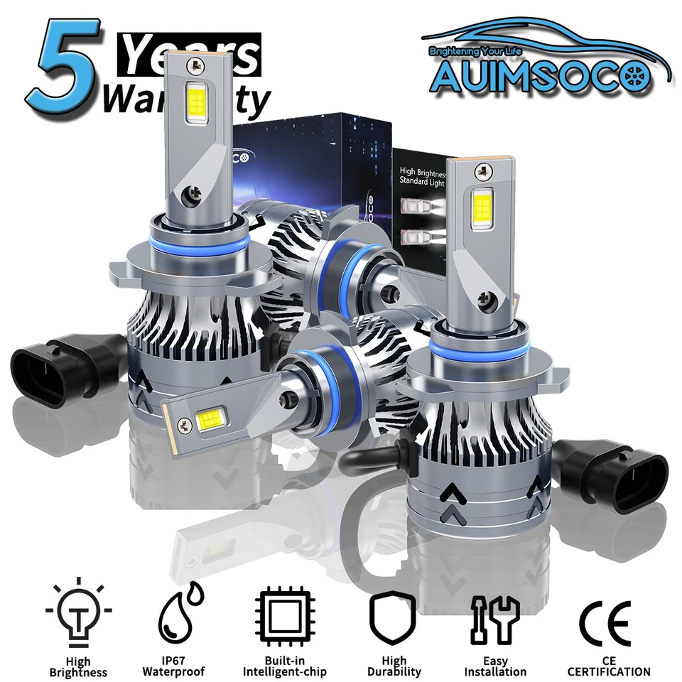 Combo 4x LED Headlight Kit Bulbs Hi/Lo Beam For GMC Savana 4500 2009-2020 6500K - Image 1 of 4