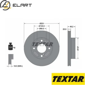 2x BRAKE DISC 92314003 FOR SUZUKI CELERIO K10C 1.0L K10B 1.0L 3cyl CELERIO - Picture 1 of 6