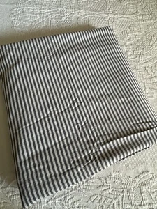 Ikea NYPONROS Duvet Cover Gray White Striped Cotton KING Bed - Picture 1 of 3