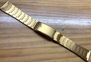 Orient Watch Band Bracelet Strap Gold Plate Stainless Steel OEM 18mm 6.25 length - Picture 1 of 5
