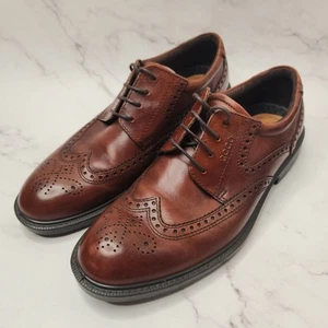 Scarpe eleganti Oxford Ecco Shock Point pelle marrone punta ala derby uomo 44 (10) - Foto 1 di 10