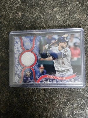 2018 Topps WalMart Holiday Mega Relic George Springer Card# R-GSP - Image 1 of 2