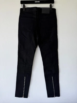 Nuevo Givenchy Hombre Vaqueros Vaqueros Negro Corte Cubano Motociclista Ajustado Cremallera 29 Foto 1 de 4