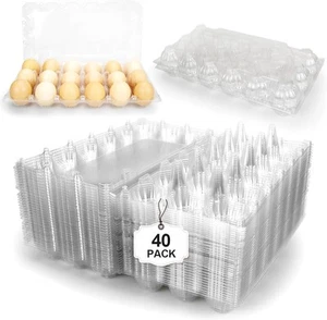 Egg Cartons 18 Count - 40 Pack Cheap Bulk - 3x6 Medium-40PK-18CT - Picture 1 of 7