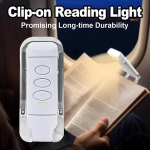 USB Akumulator LED Book Light Lights Regulowany klips Przenośne oświetlenie do czytania - Zdjęcie 1 z 11