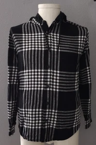 Caliville schwarz-weiß karierte Hoodie Jacke Shirt Gr. S - Bild 1 von 4