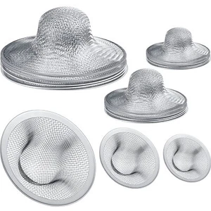 12 Pcs Stainless Steel Kitchen Sink Strainer Drain Mesh Basket Hair Catcher - Picture 1 of 7