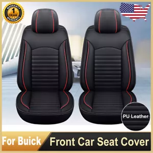 Breathable 3D PU Leather Car Front Seat Covers Protectors For Buick Accessories - Picture 1 of 15