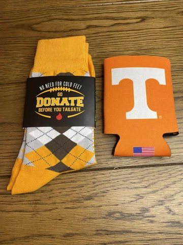 University of Tennessee UT Vols Orange Koozie Can + Free Socks! Cover