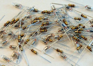 25 uds. Bombilla de lámpara de neón roja miniatura 5 mm indicador NE-2 con resistencias soldadas - Imagen 1 de 4