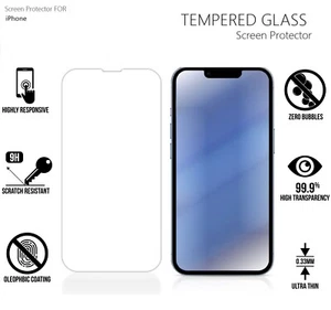 Protector de pantalla de vidrio templado real 9H para iPhone 13 12 Pro Max Mini 11 XR SE2 - Imagen 1 de 30