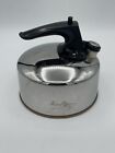 Vintage Revere Ware Whistling Teapot Kettle Copper Clad Bottom A02h