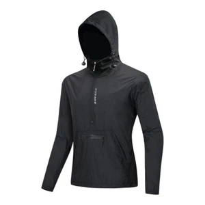 WOSAWE Men Reflective Cycling Hooded Windproof Jackets Storable Sport Activewear - Picture 1 of 26