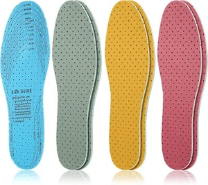 3 Pairs Breathable Shoe Insoles Inserts Ultra-Soft Cushioning Walking Comfort - Picture 1 of 7