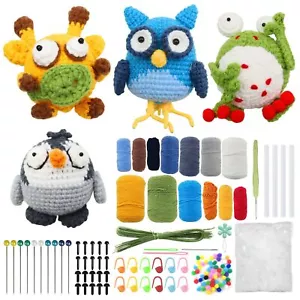 Crochet Kit for Beginners Adults Crochet Animals Knitting Kit for Beginners C... - Picture 1 of 7
