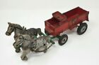 Vintage Arcade Toys Team of Horses and Wagon Cast Iron