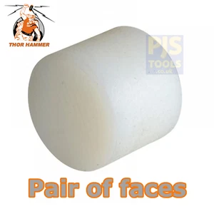 2 x Thor 77-910SPF 32mm Größe 1 Super Kunststoff Split Head Hammerflächen (Paar) - Bild 1 von 1