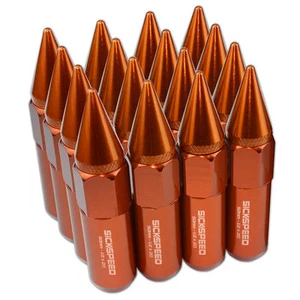 SICKSPEED 15 PC ORANGE SPIKED 60MM ALUMINUM LUG NUTS FOR POLARIS SLINGSHOT - Picture 1 of 1