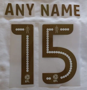 Conjunto de impresión de nombre y número de camiseta oficial de la liga de fútbol americano identificación deportiva EFL - DORADO - Imagen 1 de 2