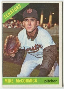 1966 Topps #118 Mike McCormick Washington Senators - Imagen 1 de 2
