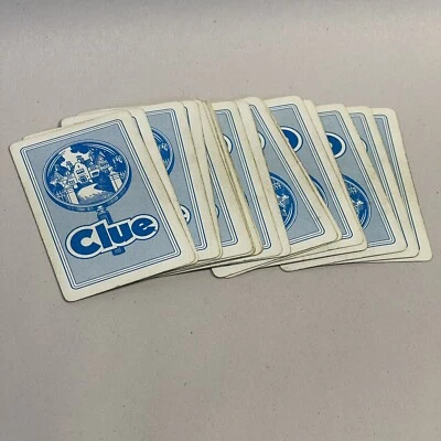 Clue 1992 Game Parker Bros.  Classic Detective Replacement Parts/Pieces-21 Cards - Image 1 of 3