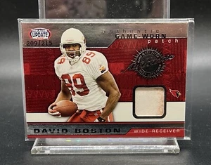 2002 Pacific HEADS UPDATE GAME WORN JERSEY PARALLEL #1 David Boston 209/215 - Picture 1 of 2