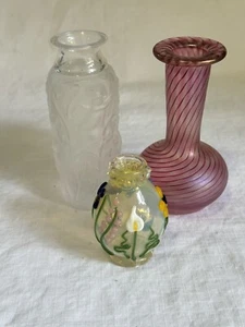 Konvolut 3 kleine Künstlervasen - 1 Künstler signiert - einzigartiges Design & Stil - Bild 1 von 14