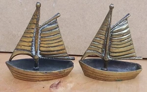 Vintage Old Antique Brass Naughtical ship boat sailing sails - Picture 1 of 10