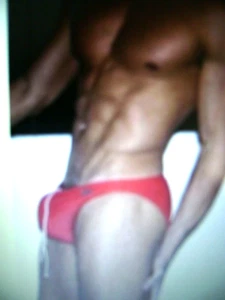 RARE VINTAGE N2N Z15 MAVERICK BIKINI SIZE SMALL IN RED HAS DRAWSTRING WAIST - Picture 1 of 6