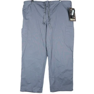 New NWT Dickies Gray Medical Scrubs Pants - XL-T - 44W x 27L - Drawstring Waist - Picture 1 of 9