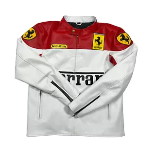 Ferrari Racing Leather Jacket Vintage RARE 2004 WORLD CHAMPION Racing Jacket - Picture 1 of 4