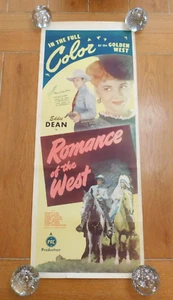 PÓSTER DE PELÍCULA ORIGINAL 1946 VINTAGE ROMANCE DEL OESTE 14" X 36" - Imagen 1 de 11