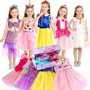 Girls' Princess Dress - Up Set - Role - Play,Cosplay,Ideal Gift for 3-6 Yr Olds - Picture 1 of 20